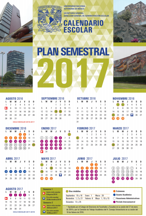 Calendario Semestral UNAM