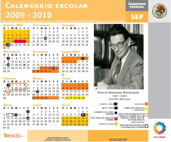 Calendario SEP 2009 - 2010