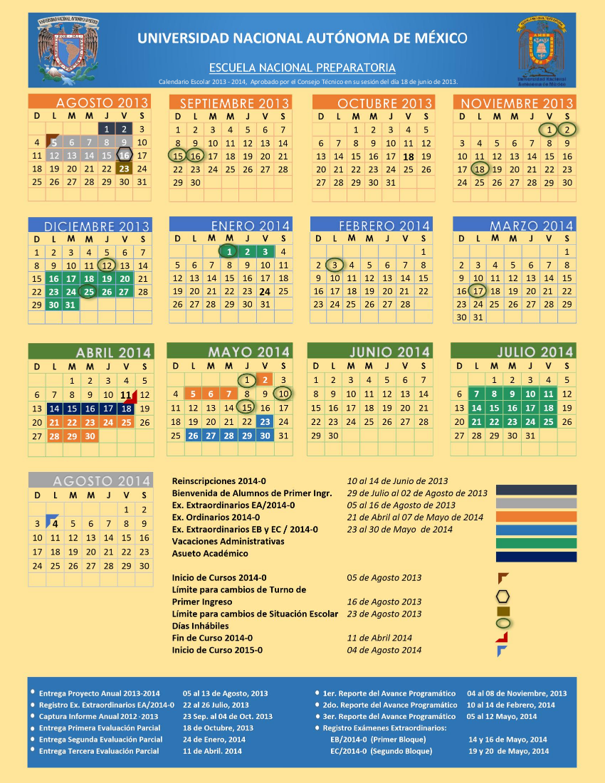 Calendario ENP